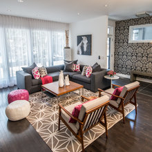 Couches with back to door/entrance