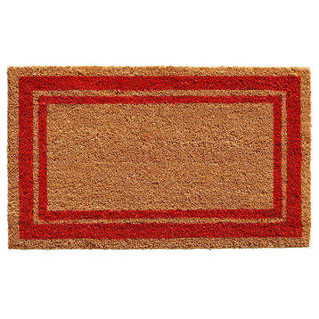 Calloway Mills Red Border Doormat, 18"x30"