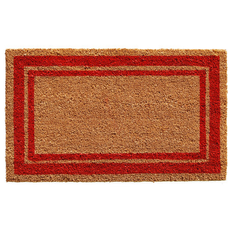 Calloway Mills Red Border Doormat, 18"x30"