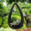 Ceramic Air Planter, Cone Style, 8.5x5.25", Black