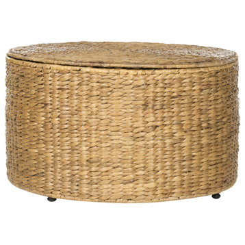 Anna Wicker Storage Coffee Table Natural