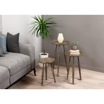 Lily 3pc Round Accent Side Table Set