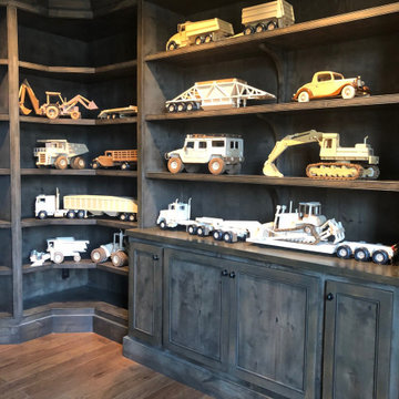 McKinney Texas custom wooden vehicle display unit