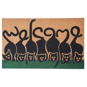 Cats Welcome Doormat, 24x36