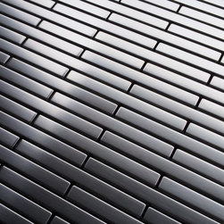 $14.95SF Thin Brick or Edger Stainless Steel Metal Mosaic - Tile