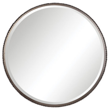 Uttermost Ada Round Steel Mirror