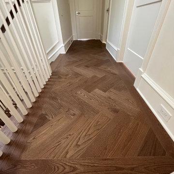 Engineered Wood Flooring with Herringbone Inlays – Cadboro Bay, BC