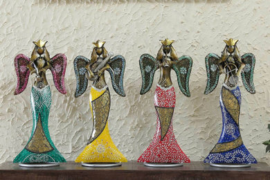 Angel With Wings Musical Showpieces Set Of 4