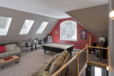 Elegant family room photo in Toronto