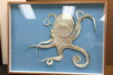 3-D shadowbox artwork - Octopus by Maya Portner