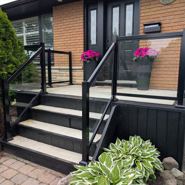 Glass Front Step Railing