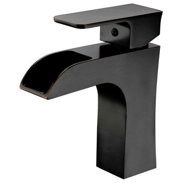 Forza Single Hole Single-Handle Low-Arc Bathroom Faucet, Oil Rubbed Bronze