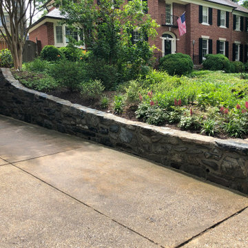 Rebuild and Restoration of Field Stone Driveway Walls in Spring Valley, DC