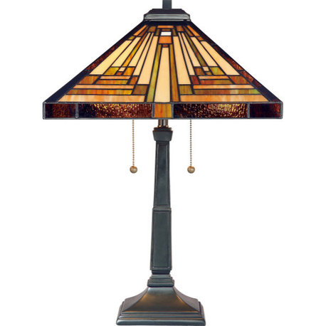 Quoizel TF885T Stephen 2 Light Table Lamp in Vintage Bronze