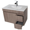 Strato Wall Mounted Bathroom Vanity Cabinet Set With Single Sink, Estepa, 32"