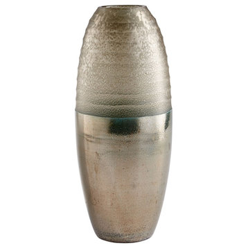 Cyan Large Around The World Vase 08662, Bronze