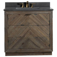 Legion Furniture Single Sink Vanity, Rustic Brown, 36"