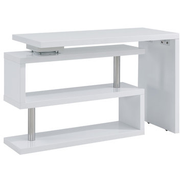 Naliah Multifunctional Corner/L Desk With Shelves