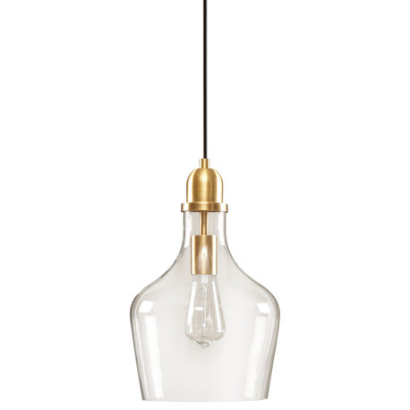 Ink+Ivy Auburn Bell Shaped Glass Pendant, Gold