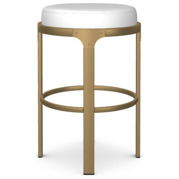 Bar Counter Stool in Gold and White or Black, White, Counter Height