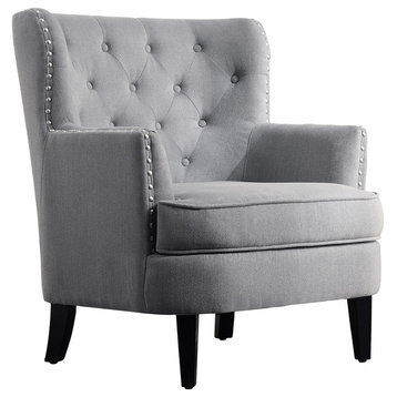 Chrisanna Wingback Accent Chair, Gray
