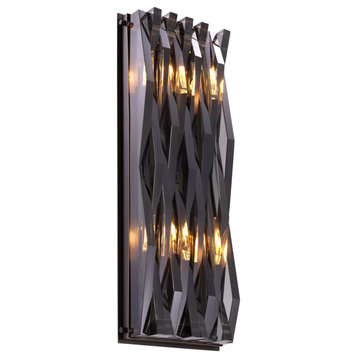 Geometrical Glass Wall Lamp L | Eichholtz Nuvola, Black
