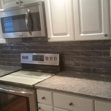 3x12 Charcoal Ceramic Tile Backsplash
