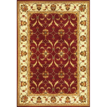 Lifestyles 5468 Red, Ivory Agra Rug, 7'10"x9'10"