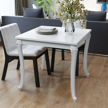 vidaXL Dining Table Kitchen Table Dining Room Dinner Table High Gloss White