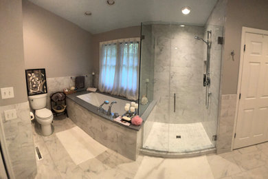 ボルチモアにある地中海スタイルのおしゃれな浴室の写真