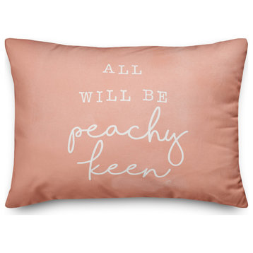 All Will Be Peachy Pillow 14x20 Spun Poly Pillow