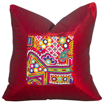 Holly Indian Silk Decorative Pillow