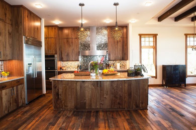 Inspiration for a rustic kitchen remodel in Other