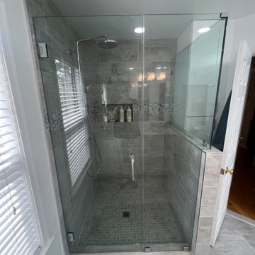 Master Bathroom Remodeling in Herndon with Walk-in Shower and Drop-in Tub