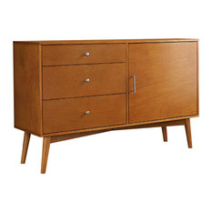 52" Mid, Century TV Console, Acorn