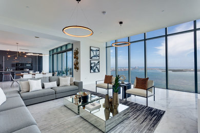 Inspiration for a living room remodel in Miami