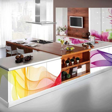 UV printing on glass Backsplash