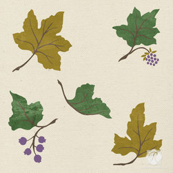 Scattered Autumn Leaves Fall Stencils - Wall Stencils