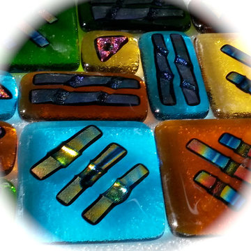 Fused Glass Tiles by Torch Lake Glass