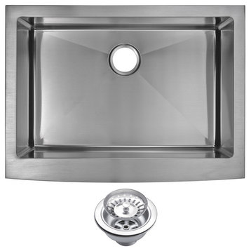 Corner Radius Single Bowl Apron Front Kitchen Sink With Drain And Strainer