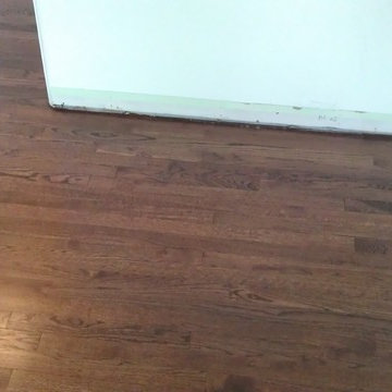 Restore old wood floor, custom stained floor.