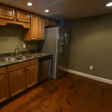 Small Basement Kitchen Adds Convenience