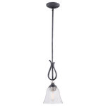 Vaxcel - Vaxcel P0297 Seville - One Light Mini Pendant - Quiet beauty comes to life in this Spanish-inspireSeville One Light Mi Textured Graphite/Sa *UL Approved: YES Energy Star Qualified: n/a ADA Certified: n/a  *Number of Lights: Lamp: 1-*Wattage:60w Medium Base bulb(s) *Bulb Included:No *Bulb Type:Medium Base *Finish Type:Textured Graphite/Satin Nickel