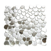 River Rock Pattern Mosaic Stainless Steel Tile, Sample