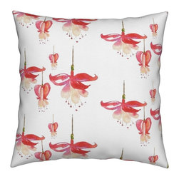 Bleeding Hearts Throw Pillow - Decorative Pillows
