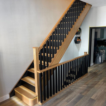 Oak & Black Staircase