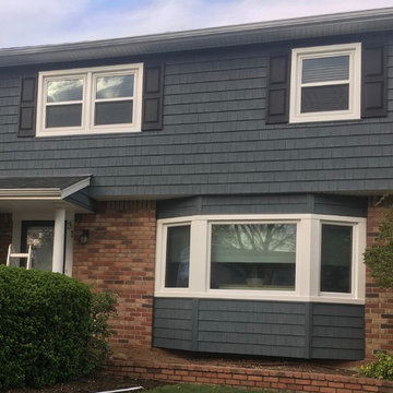 Merrick Siding - Midnight Blue & Windows | Alpha Windows & Siding