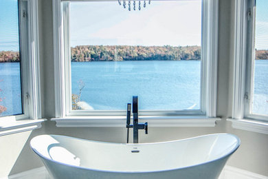 Inspiration for a contemporary bathroom remodel in Other
