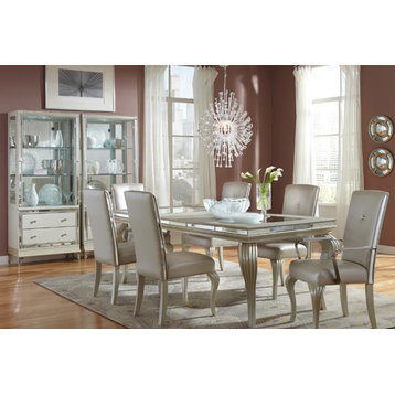 Hollywood Loft Frost Dining Room Set, 8-Piece Set, Frost