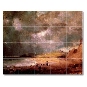 Rikki Knight John Constable Hampstead Heath Design Art Ceramic Tile 4 by 4-Inch